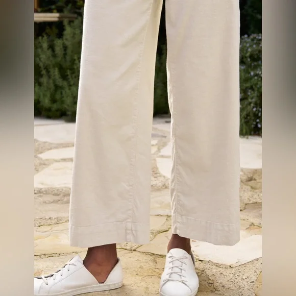 Frank & Eileen-Wexford wide leg, high-rise light tan cement pant - Picture 7 of 11